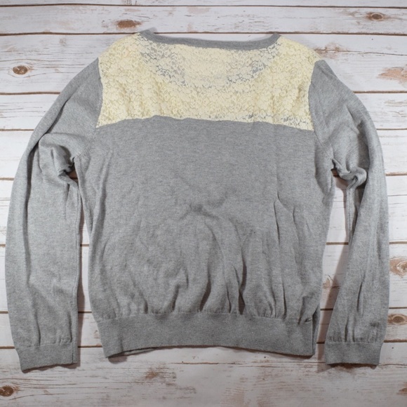 Gray Lace Sweater - Picture 5 of 5